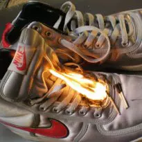 Nike Vandals fire damaged